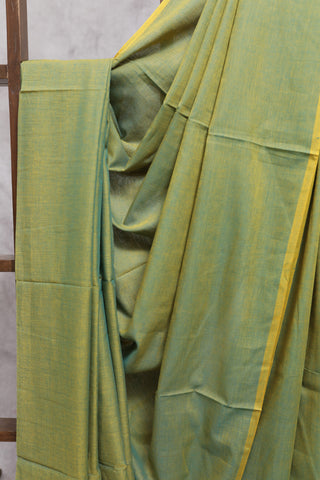 Two-Tone Green Mulmul Cotton Saree-SRTTGMCS81