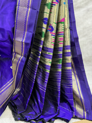 Violet Silk Paithani Saree-SRVSPS201