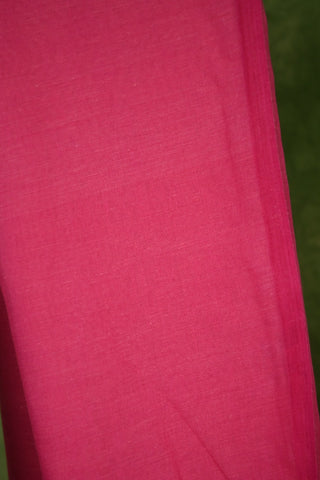 Rani Pink Mul Cotton Ruffle Saree- SRRPMCRS28