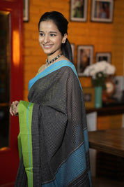 Big Checks Black Patteda Anchu With Border