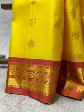 Yellow Gadwal Silk Saree - SRYGSS116