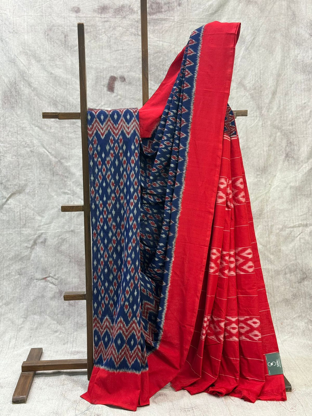 Navy Blue Pochampalli Cotton Ikat Saree-SRNBPCIS68 – Sayali ...