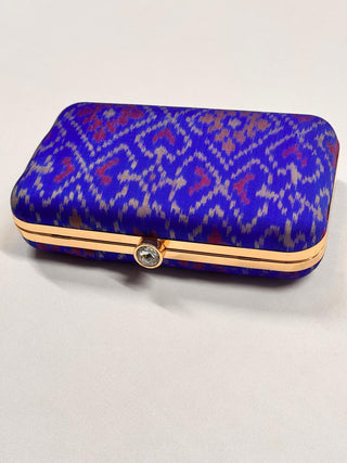 Blue Patola Clutch- SRBPC02