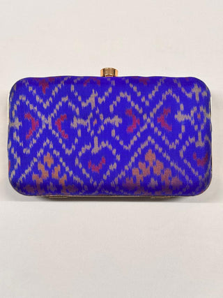 Blue Patola Clutch- SRBPC02