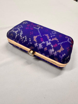 Dark Blue Patola Clutch- SRDBPC10