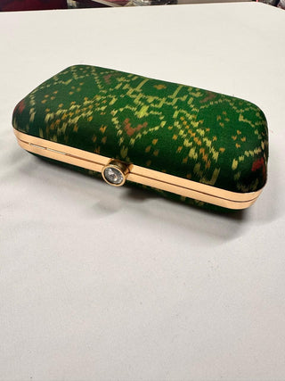 Dark Green Patola Clutch- SRDGPC12