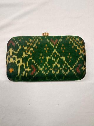 Dark Green Patola Clutch- SRDGPC12