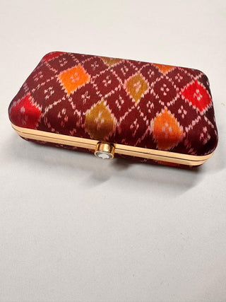 Maroon Patola Clutch- SRMPC14