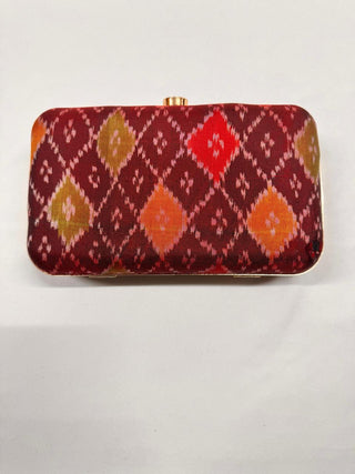 Maroon Patola Clutch- SRMPC14