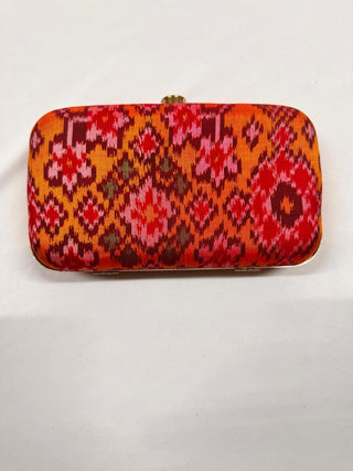 Dark Orange Patola Clutch- SRDOPC15