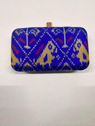 Blue Patola Clutch- SRBPC17