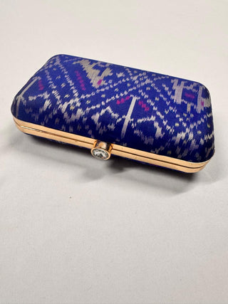 Blue Patola Clutch- SRBPC19