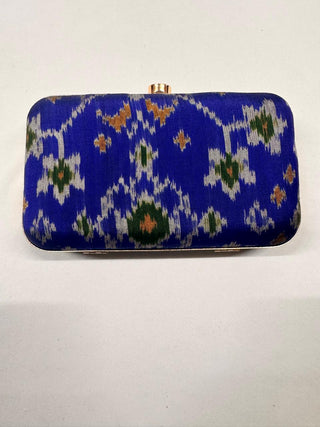 Royal Blue Patola Clutch- SRRBPC21