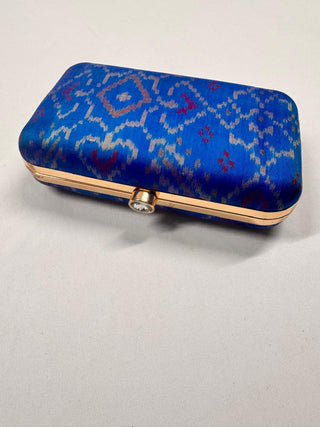 Blue Patola Clutch- SRBPC23