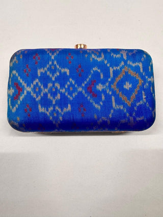 Blue Patola Clutch- SRBPC23