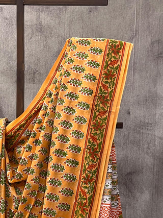 Orange HBP Cotton Saree - SROCS1645