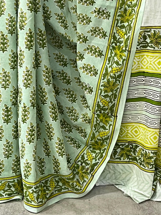 Green HBP Cotton Saree - SRGCS1640