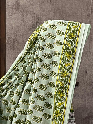 Green HBP Cotton Saree - SRGCS1640