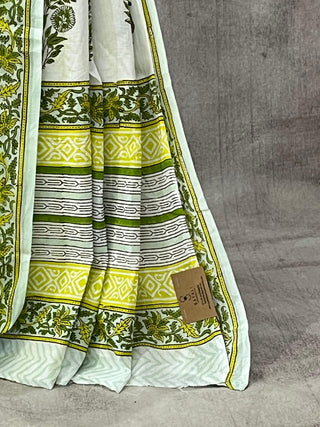 Green HBP Cotton Saree - SRGCS1641