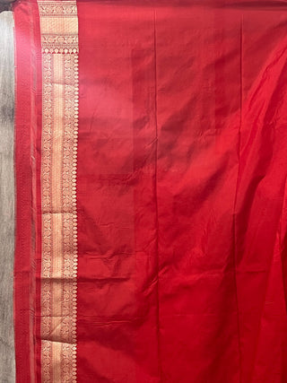 Red Banarasi Silk Saree-SRRBSS529