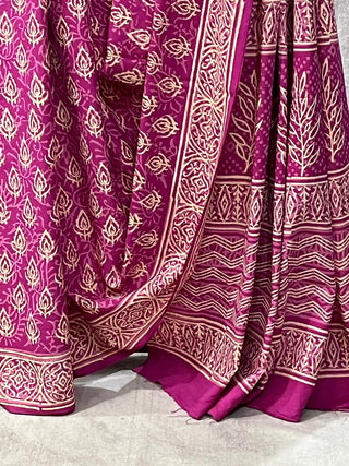 Pink HBP Cotton Saree - SRPCS1654