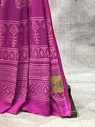 Pink HBP Cotton Saree - SRPCS1653