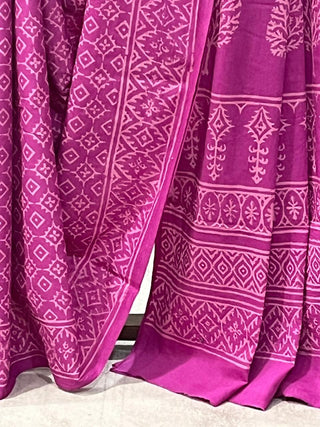 Pink HBP Cotton Saree - SRPCS1653