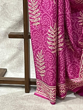 Pink HBP Cotton Saree - SRPCS1651