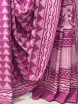 Pink HBP Cotton Saree - SRPCS1650