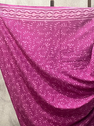 Pink HBP Cotton Saree - SRPCS1650