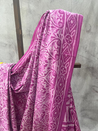 Pink HBP Cotton Saree - SRPCS1662