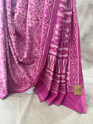 Pink HBP Cotton Saree - SRPCS1662