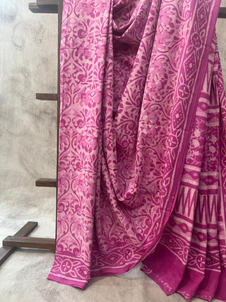 Pink HBP Cotton Saree - SRPCS1662