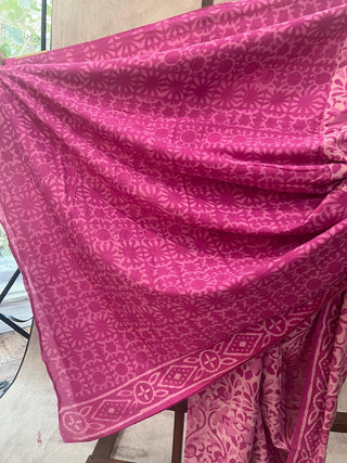 Pink HBP Cotton Saree - SRPCS1662