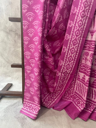 Pink HBP Cotton Saree - SRPCS1661