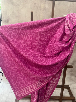 Pink HBP Cotton Saree - SRPCS1661