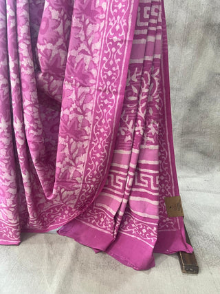 Pink HBP Cotton Saree - SRPCS1658