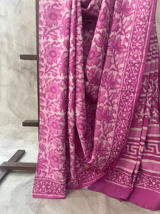 Pink HBP Cotton Saree - SRPCS1658