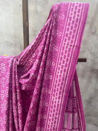 Pink HBP Cotton Saree - SRPCS1660