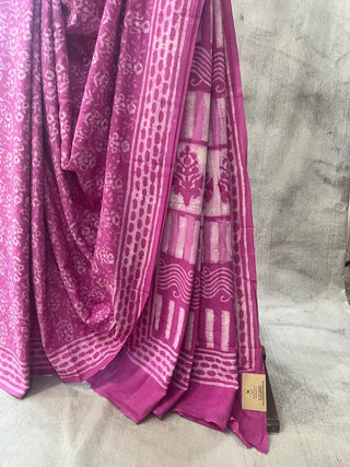 Pink HBP Cotton Saree - SRPCS1660