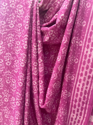 Pink HBP Cotton Saree - SRPCS1660