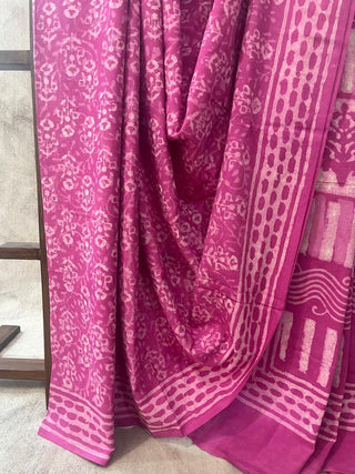 Pink HBP Cotton Saree - SRPCS1660