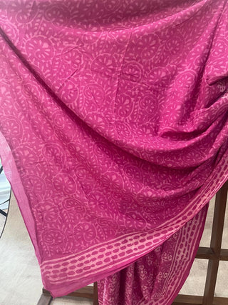 Pink HBP Cotton Saree - SRPCS1660