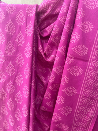 Pink HBP Cotton Saree - SRPCS1663