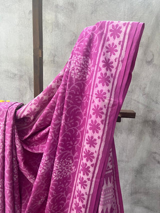 Pink HBP Cotton Saree - SRPCS1665