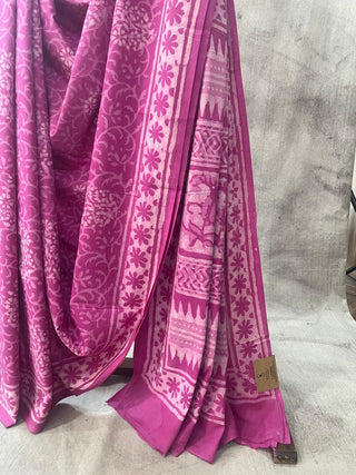 Pink HBP Cotton Saree - SRPCS1665