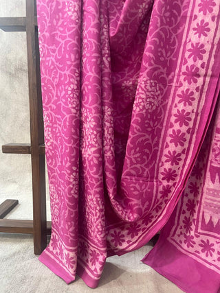 Pink HBP Cotton Saree - SRPCS1665