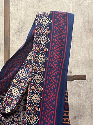 Blue HBP Cotton Saree - SRBCS1702