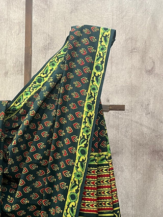 Green HBP Cotton Saree - SRGCS1694