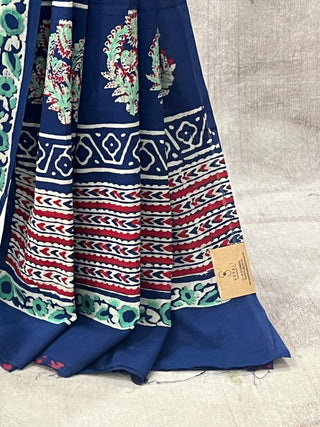 Blue HBP Cotton Saree - SRBCS1687